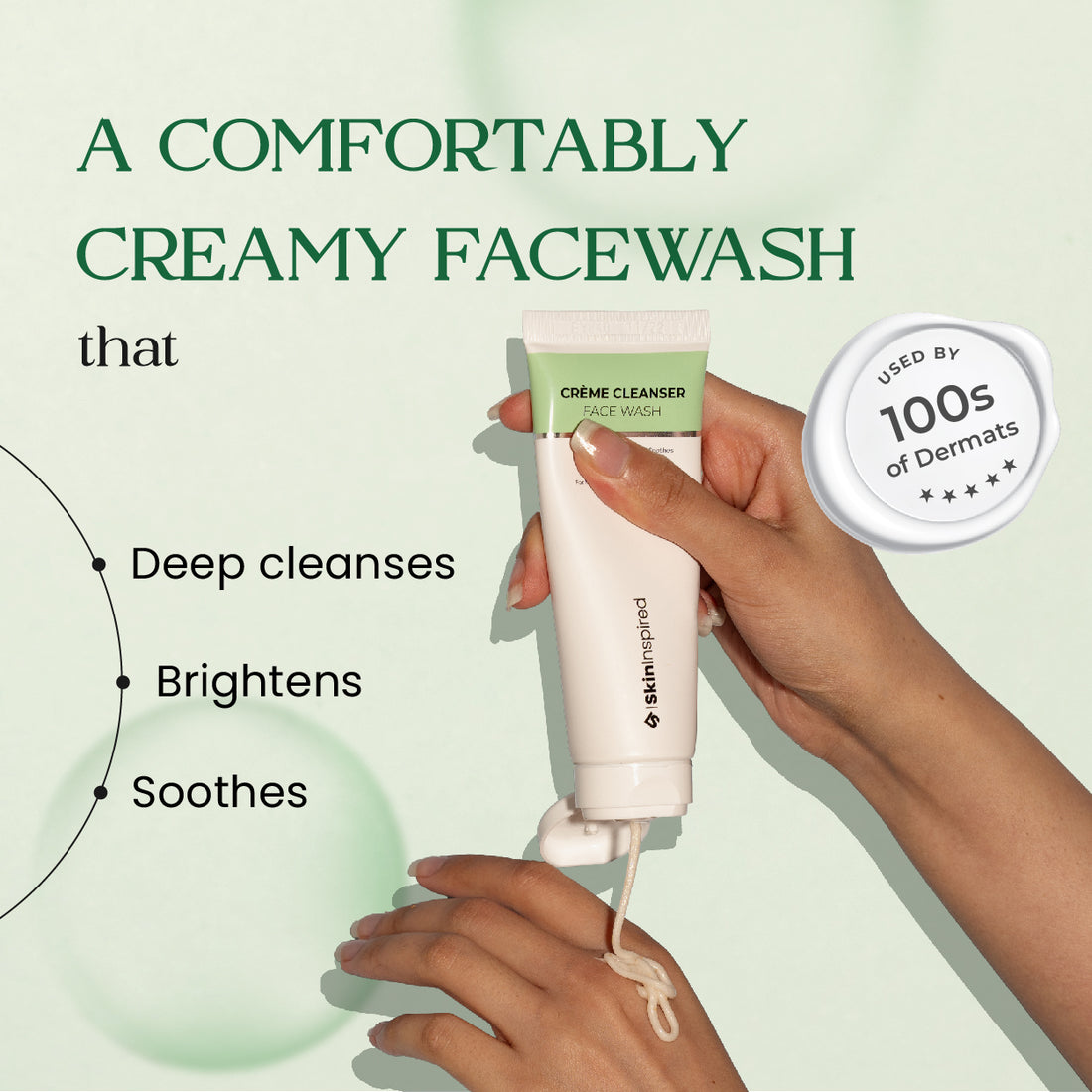 Creme Cleanser facewash a creamy Vitamin C facewash that deep cleanses brightens and soothes
