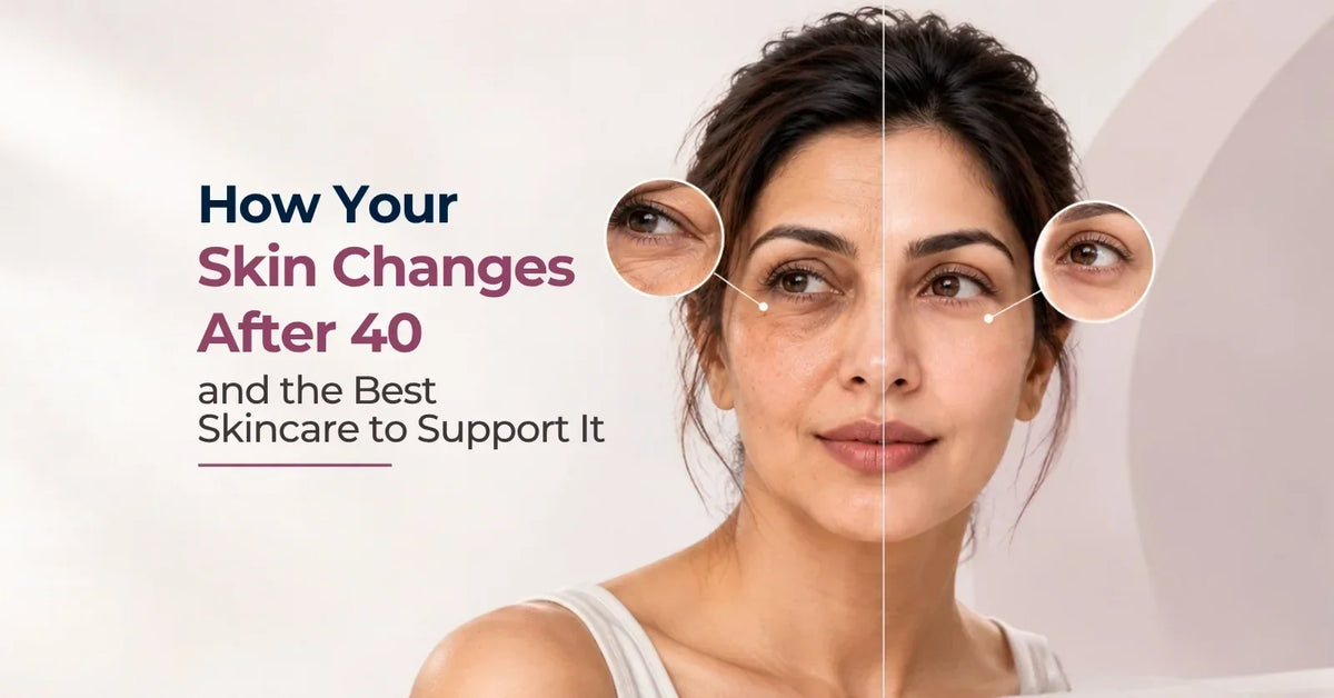 Discover how skin changes after 40 and build an effective anti-aging skincare routine with retinol, vitamin C, hydration, and daily sunscreen.