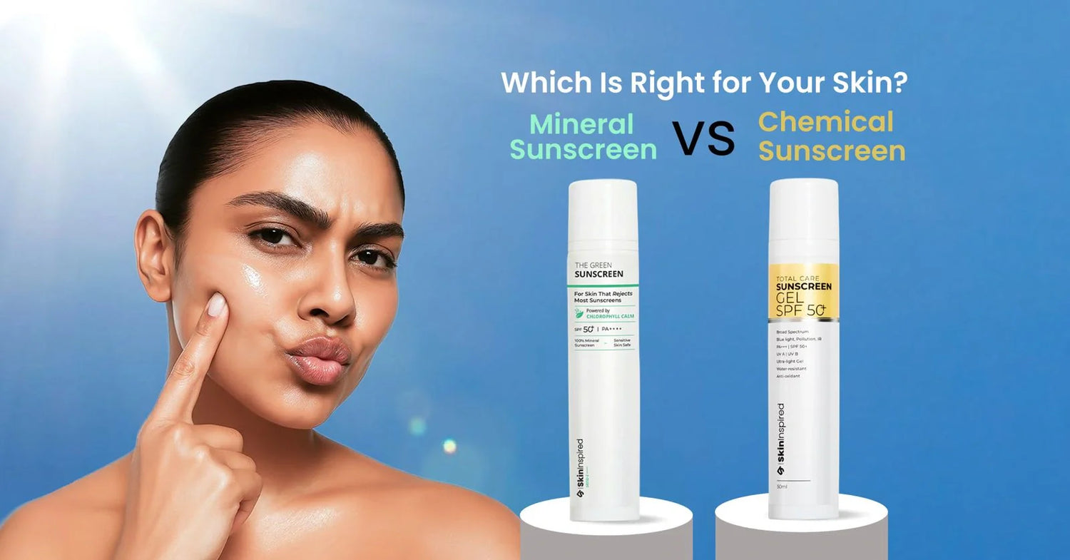 Confused by mineral vs chemical sunscreen? We break down how each works, what dermatologists recommend, and which is safer for your skin type. Find your perfect match.