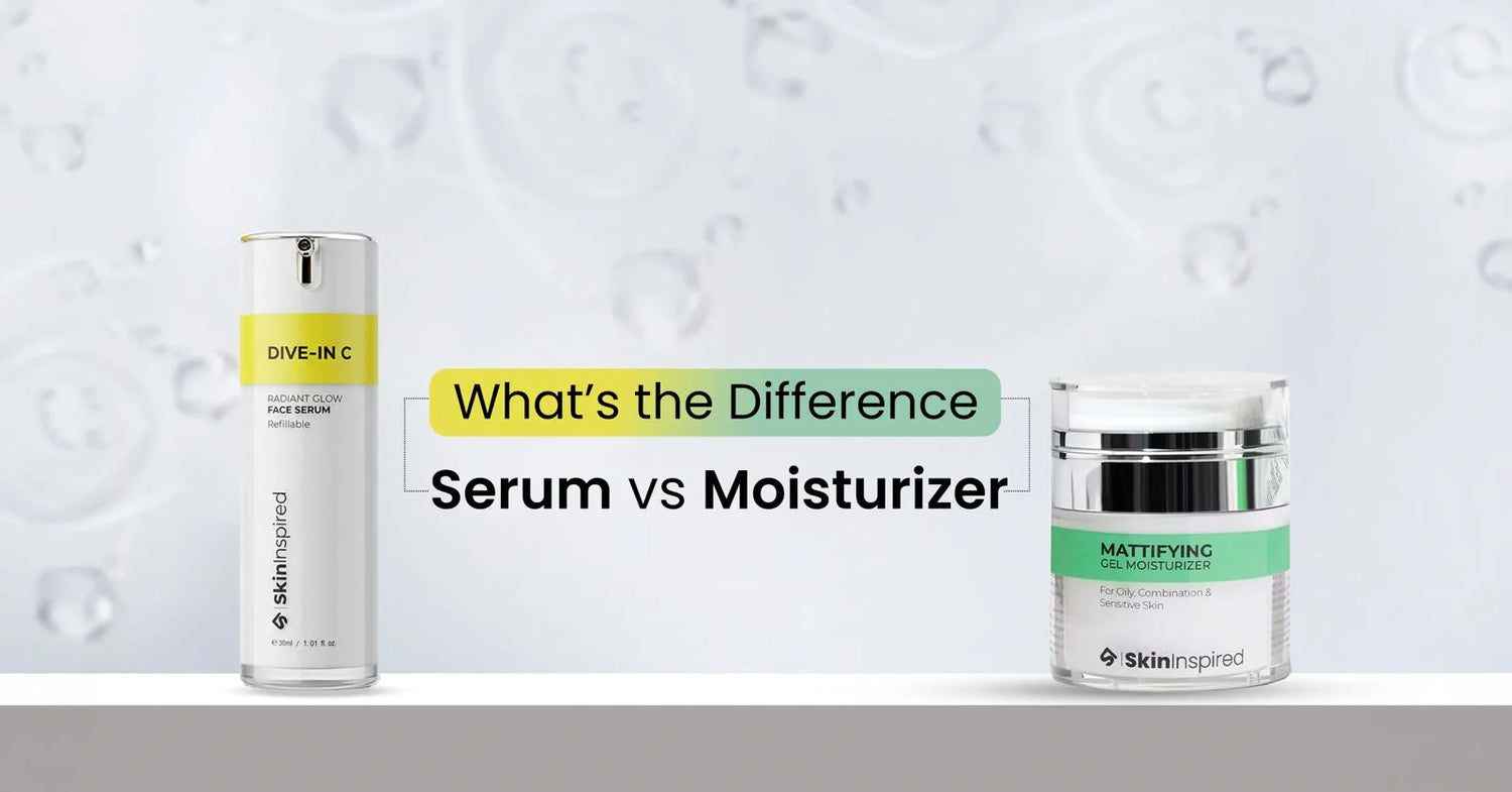 Serum vs moisturizer comparison guide explaining the differences, benefits, and how to use both products in a skincare routine.