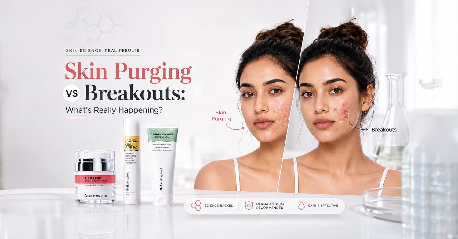Skin purging vs breakouts: understanding acne changes caused by skincare products and active ingredients