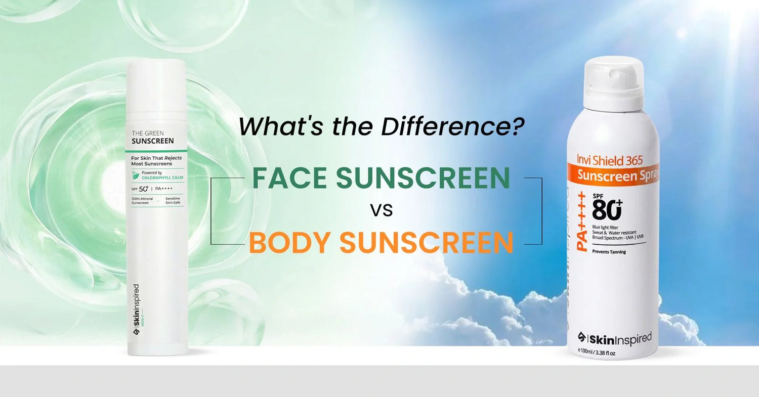 Confused between facial and body sunscreen and Learn the key differences, benefits, and which one is best for your skin type and daily protection.