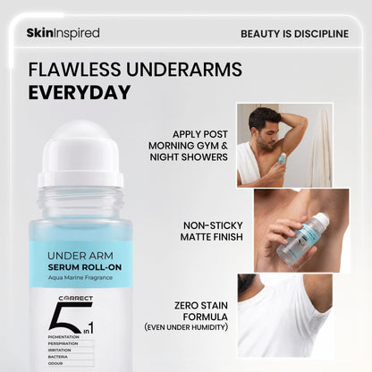 Under Arm Serum Roll-On (50ml) | Reduces Pigmentation, Sweat &amp; Irritation