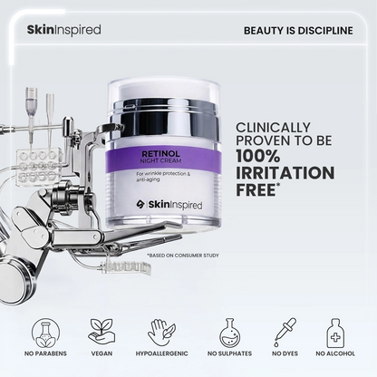 0.1% Retinol Night Cream (50g) | For Anti-Aging &amp; Wrinkle Protection