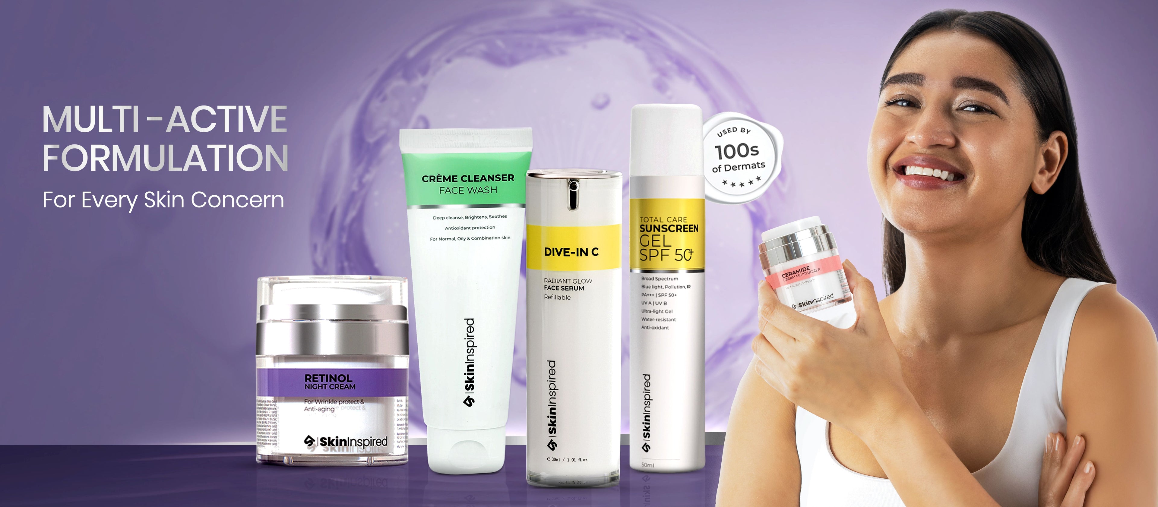 Skininspired skincare products best for every skin concern , used by 100s of Dermats. 