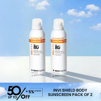 Invi Shield Body Sunscreen Spray Pack of 2