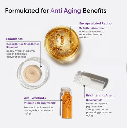Anti-Aging Retinol Cream (50g) | Reduces Wrinkles &amp; Fine Lines