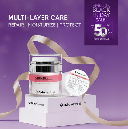 Ceramide Face Moisturizer (50g) and 50g Refill Combo