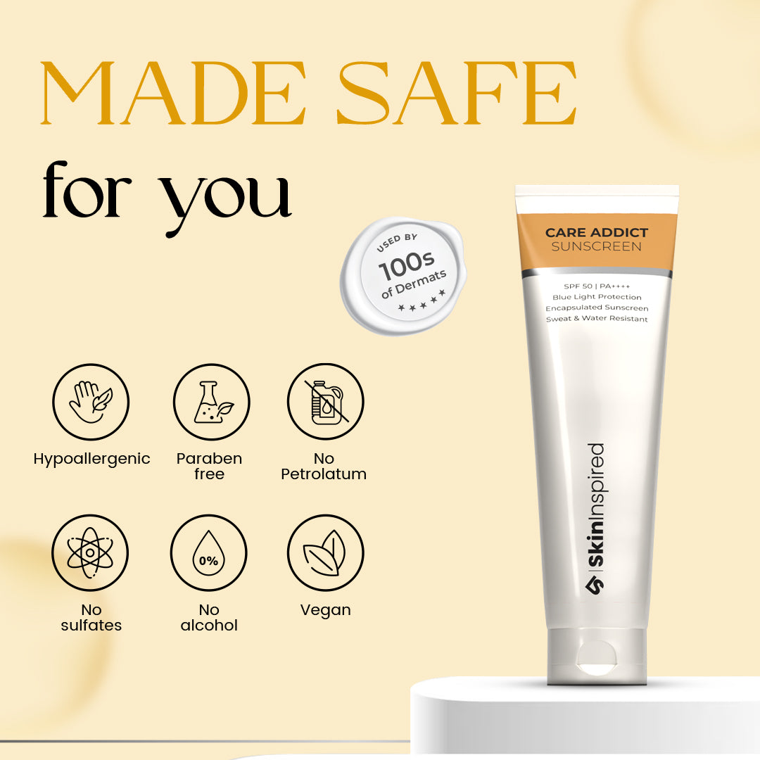 SkinInspired sunscreen spf 50 safety features