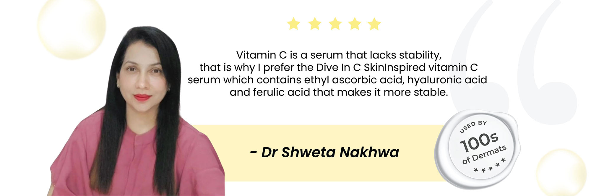 SkinInspired vitamin c serum recommended by dermatologist