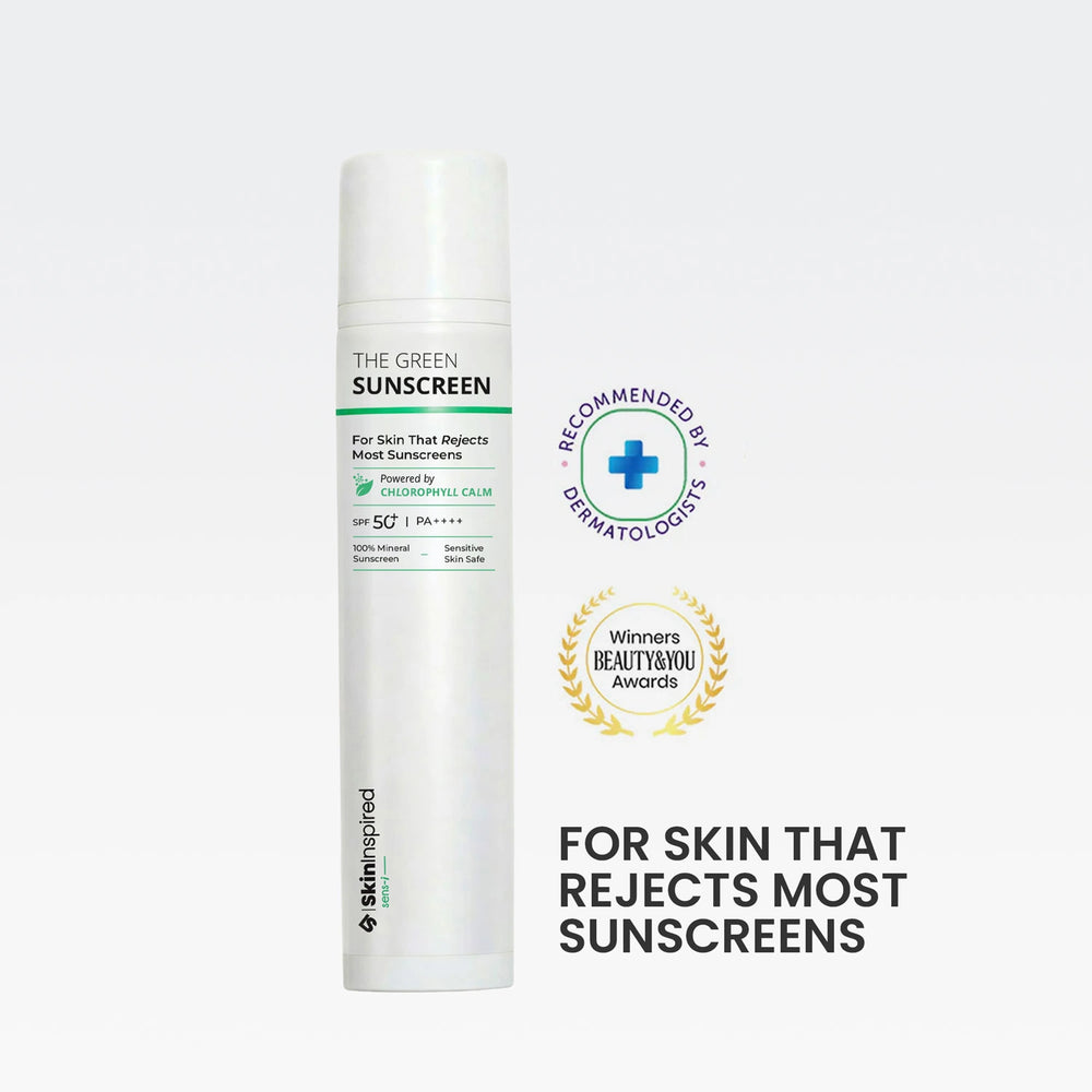 The Green Sunscreen - 100% Mineral Sunscreen SPF 50+ PA++++ (50ml)