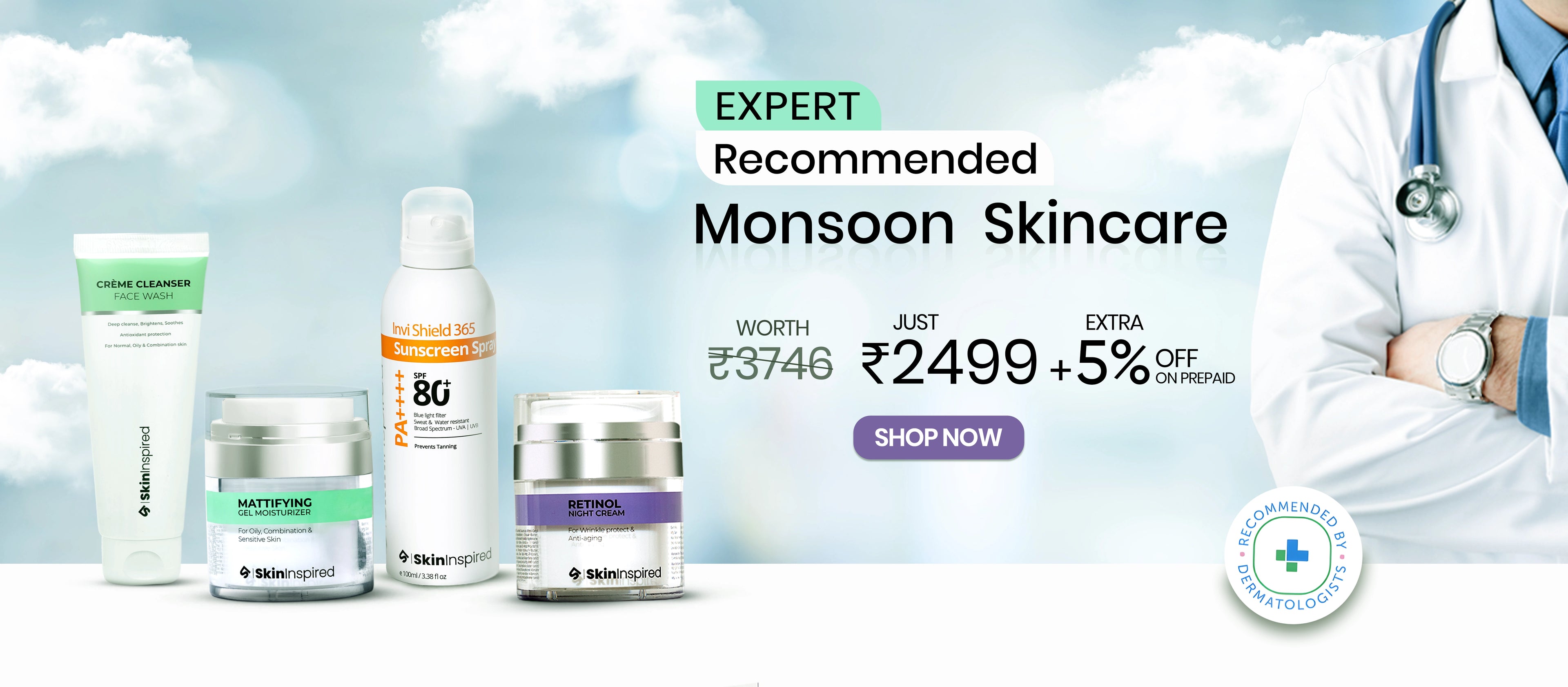 Skininspired Monsoon Skincare Banner Recommended by Experts