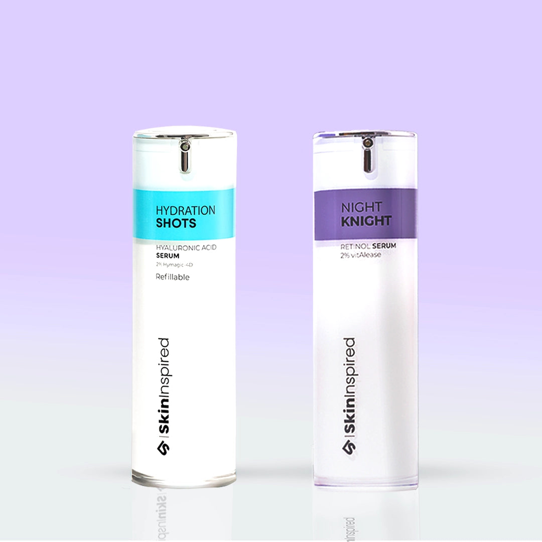 Skininspired skincare combo - Hydration shot serum , Night Knight Retinol Serum
