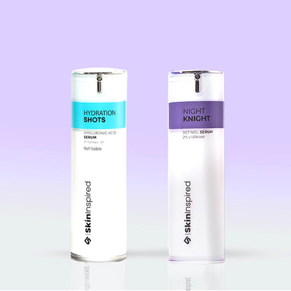 Skininspired skincare combo - Hydration shot serum , Night Knight Retinol Serum