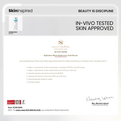 Hydration Shots - 2% Hyaluronic Acid Serum for Face