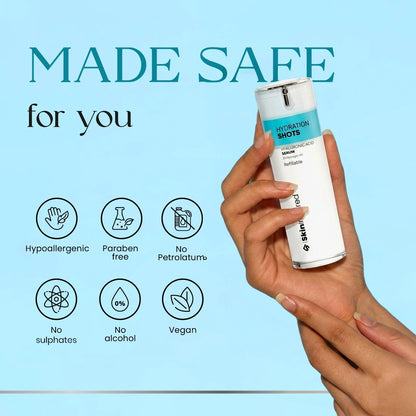 SkinInspired hyaluronic acid serum with hypoallergenic, paraben-free, alcohol-free, vegan formula and no sulphates or petrolatum