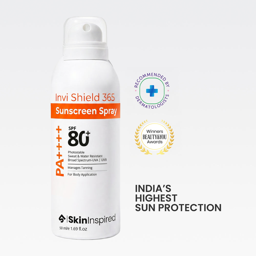 Invi Shield 365 Body Sunscreen Spray SPF 80+ PA ++++ (50 ml)