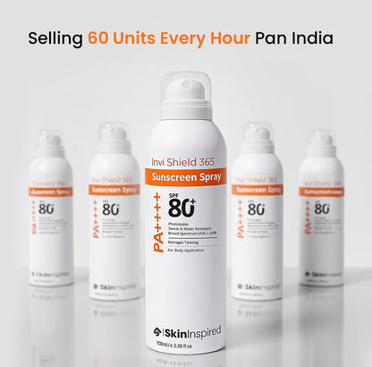 Skininspired Sunscreen Spray 60 Unit Sold Every Hour pan India