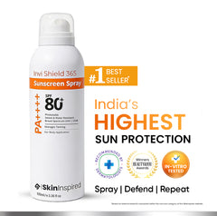 Invi Shield 365 Body Sunscreen Spray SPF 80+ PA ++++ (100 ml)