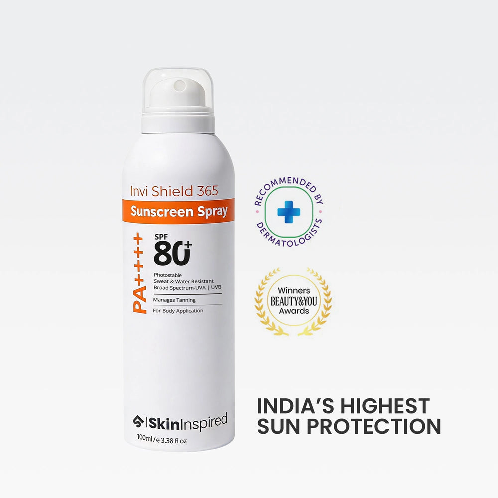Invi Shield 365 Body Sunscreen Spray SPF 80+ PA ++++ (100 ml)