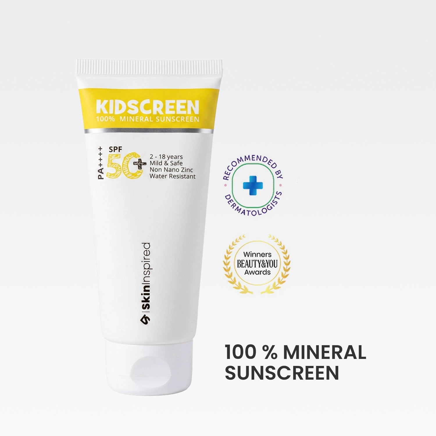 Kidscreen 100% Mineral Sunscreen for Kids SPF 50+ PA++++ (50ml)