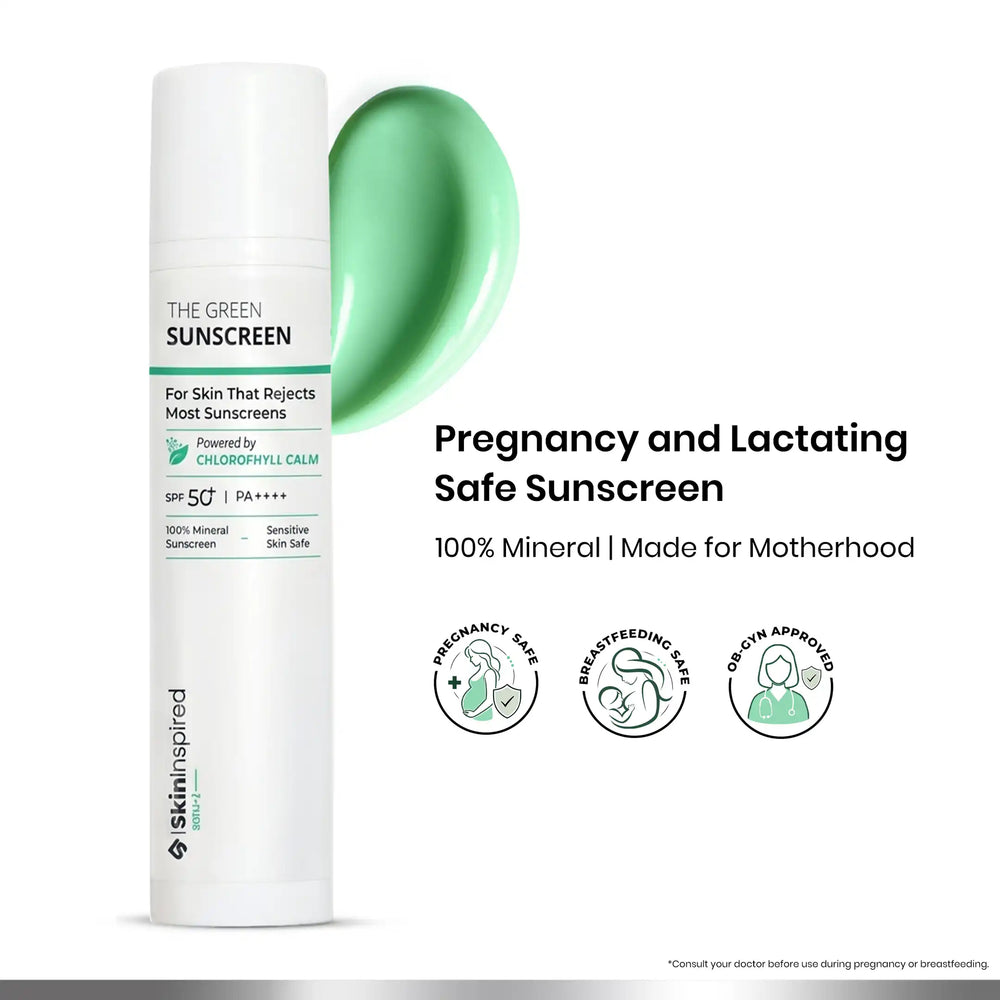 The Green Mineral Sunscreen SPF 50+ | Safe for Sensitive Skin & Pregnancy