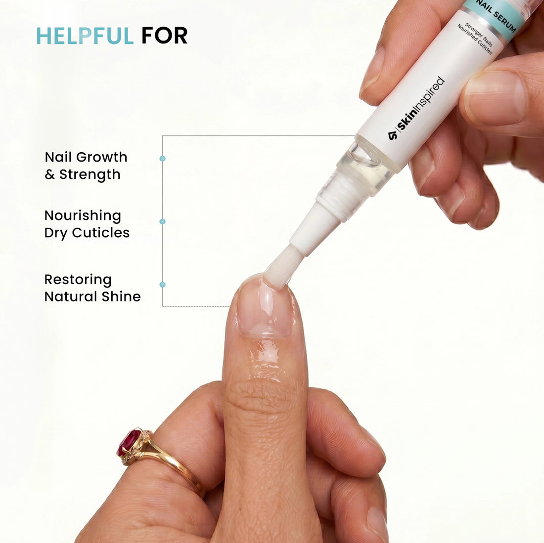 Nail serum for broken nail tips helps repair damaged nails and support healthy nail growth