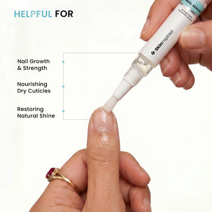 Nail serum for broken nail tips helps repair damaged nails and support healthy nail growth
