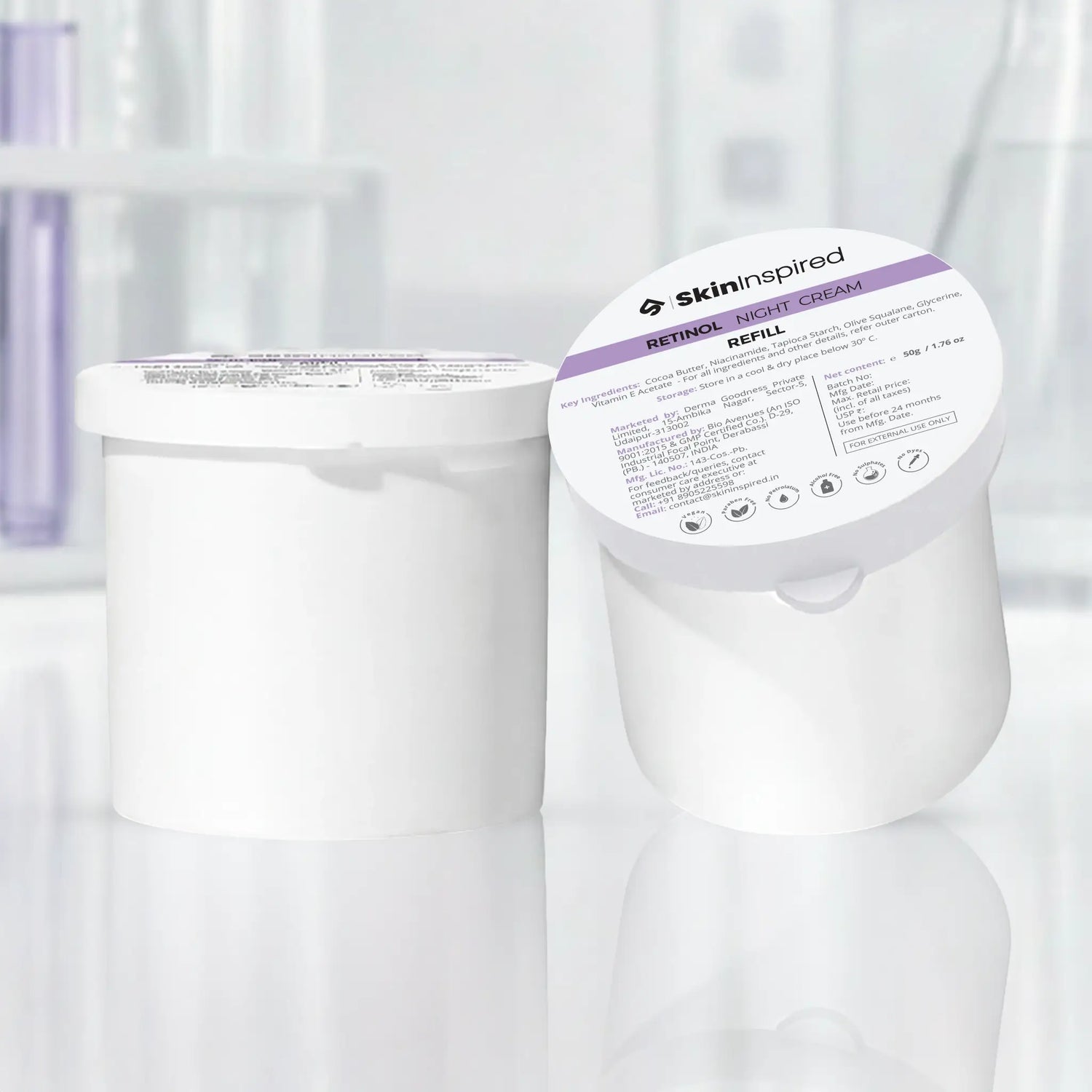 Retinol Night Cream Pack Of 2 Refill Set (50g + 50g)