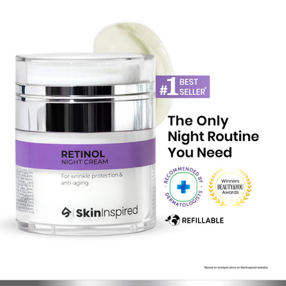 0.1% Retinol Night Cream (50g) | Reduces Wrinkles &amp; Fine Lines