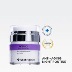 0.1% Retinol Night Cream (50g) | For Anti-Aging & Wrinkle Protection