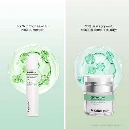 Mineral Sunscreen and Mattifying Gel Moisturizer | SkinInspired 