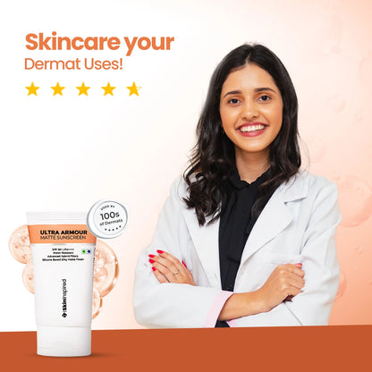 SkinInspired Ultra Armour matte sunscreen trusted by dermatologists for outdoor and sports use