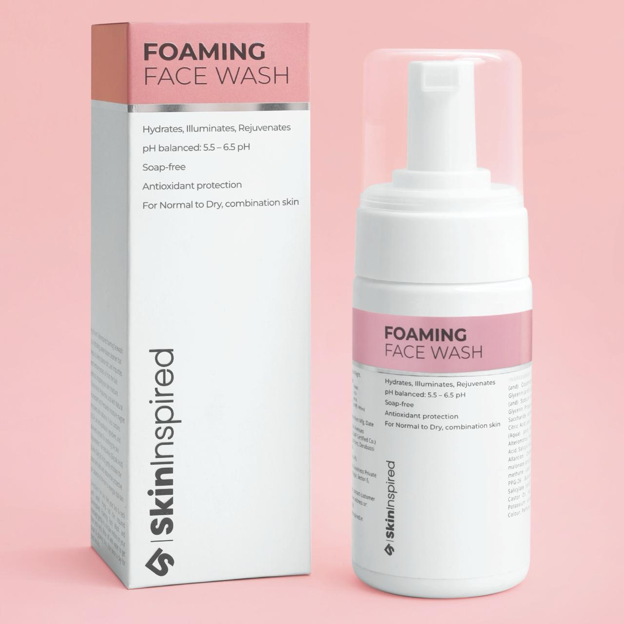 Foaming facewash product front view