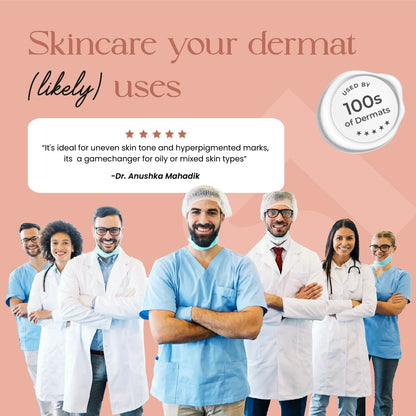 Dermatologists recommending SkinInspired AHA BHA PHA exfoliating serum for uneven skin tone and hyperpigmentation