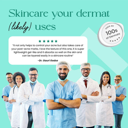 Dermatologist recommended niacinamide serum for acne control and post-acne marks