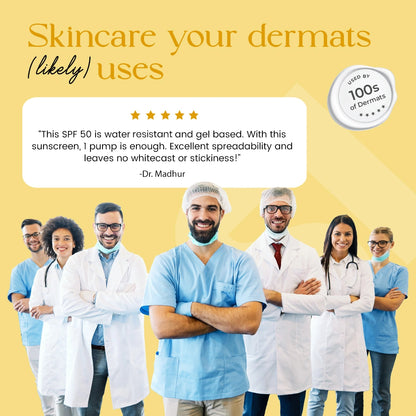 SkinInspired total care gel gel sunscreen trusted by dermatologists for everyday sun protection