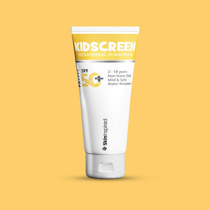 SkinInspired Kidscreen sunscreen with lightweight texture comfortable for children’s skin