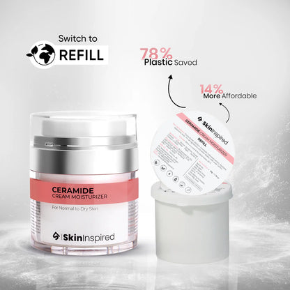 Ceramide Face Moisturizer (50g) and 50g Refill Combo