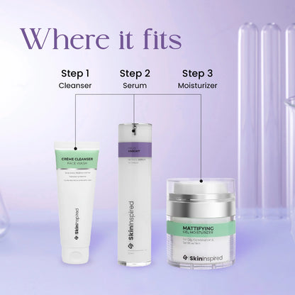 How to use SkinInspired retinol serum in night skincare routine after cleanser and before moisturizer